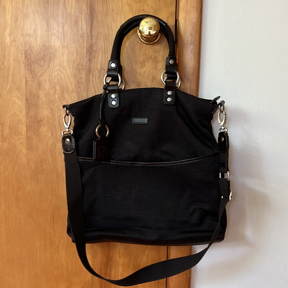 Ellington Nylon and Leather Crossbody Bag, Detachable Shoulder Strap